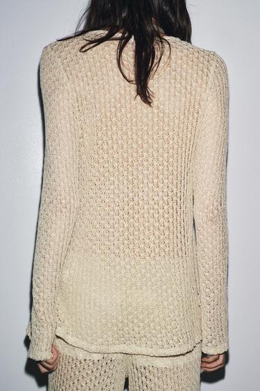 ZARA TOP TUNIQUE FLUIDE TRANSPARENTE AU DOS T.S =36:38 ZARA TOP TUNIQUE FLUIDE TRANSPARENTE AU DOS T.S =36:38