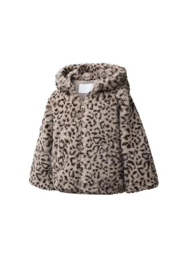CAZADORA EFECTO PELO ANIMAL PRINT - Leopardo de Zara