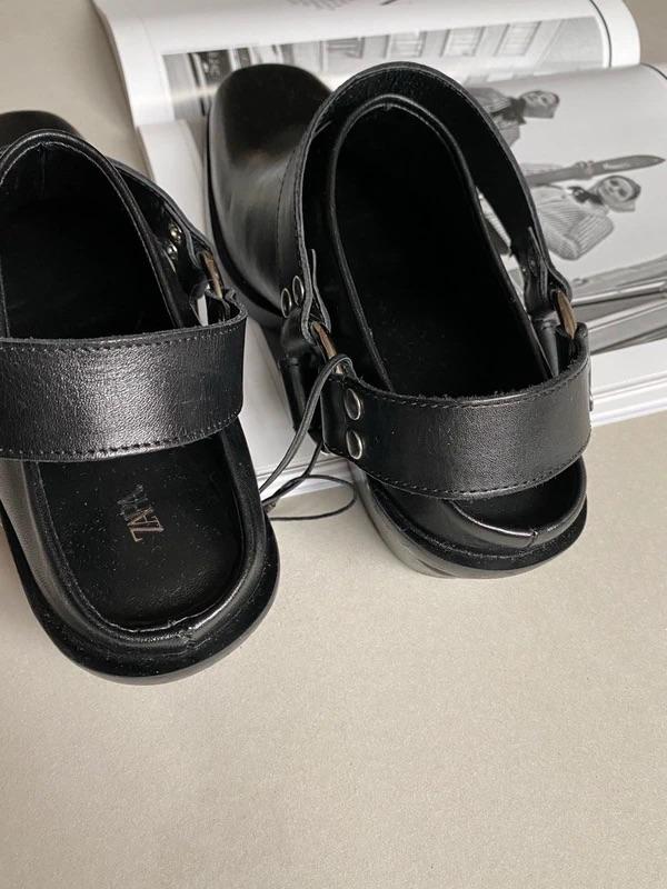 LEATHER BIKER CLOGS - Image 3