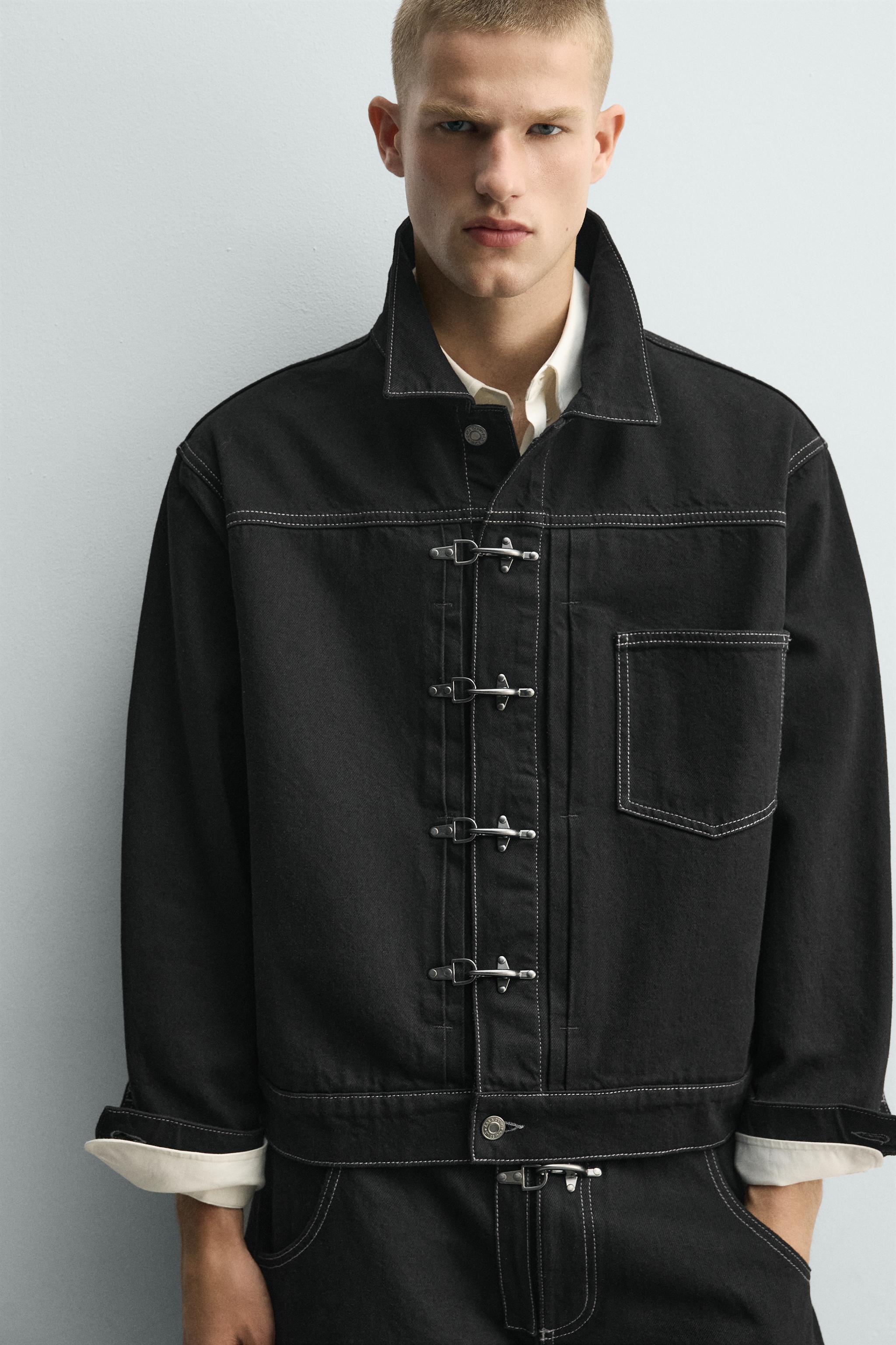 ボクシーフィットトグルボタンジャケット - ブラック | ZARA Japan / 日本