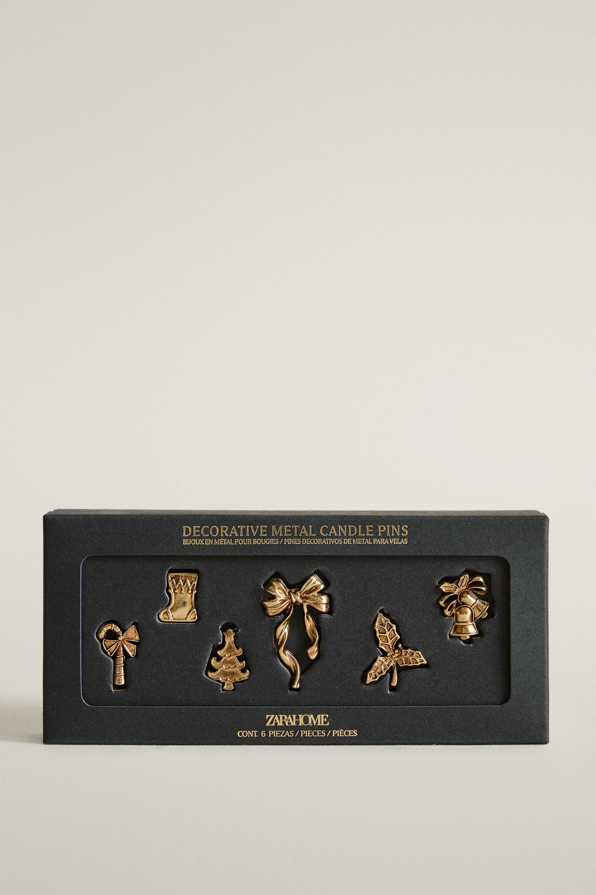 LOT DE 6 PINS POUR BOUGIES DE NOËL