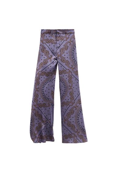 PRINTED FLARED TROUSERS