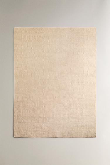 Zara WOVEN JUTE AREA RUG - Light beige