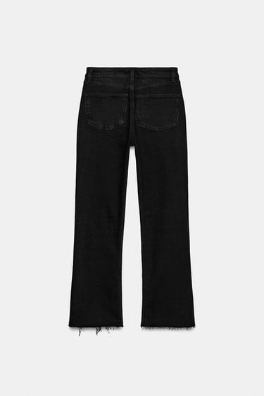 JEANS TRF CROPPED FLARE TIRO ALTO - Negro de Zara