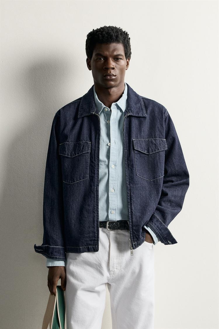 Sobrecamisa regular fit cremallera