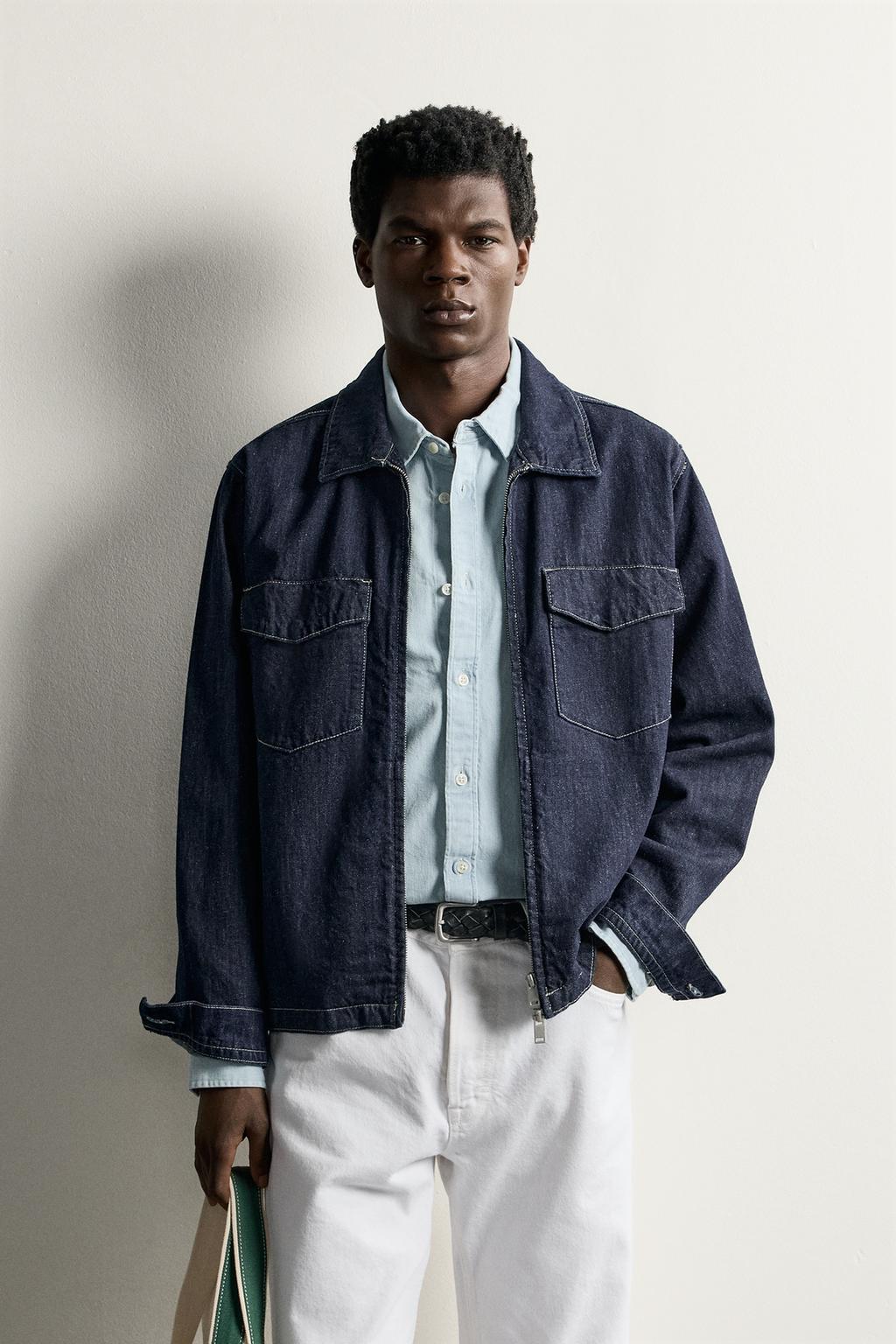 REGULAR FIT ZIP-UP OVERSHIRT