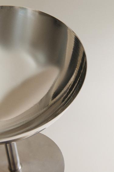 SHINY METAL WINE GLASS - Silver by Zara - Image 2