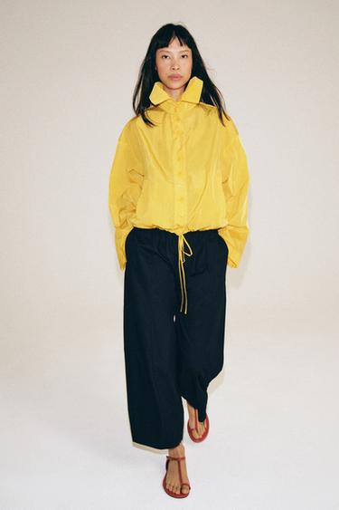 ZW COLLECTION BARREL TROUSERS - Navy blue by Zara