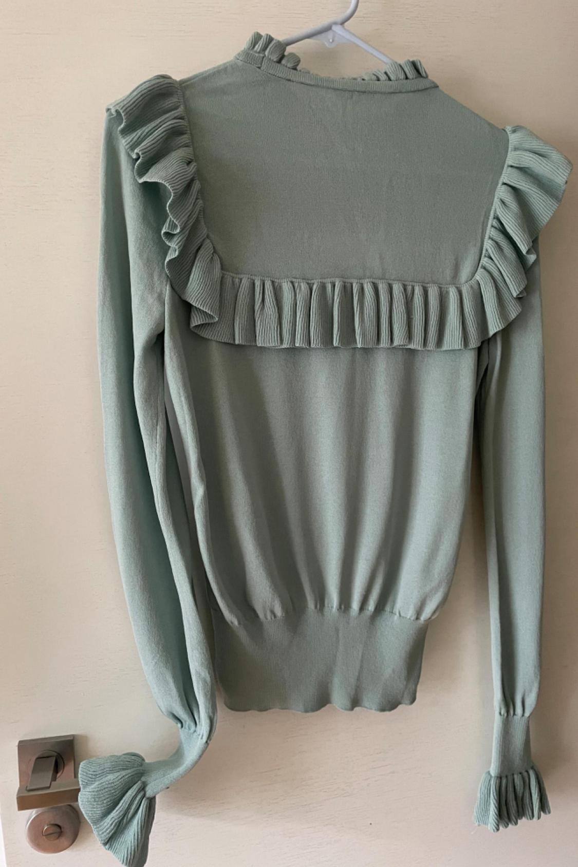 KNIT SWEATER WITH RUFFLES AND BOW - Image 3