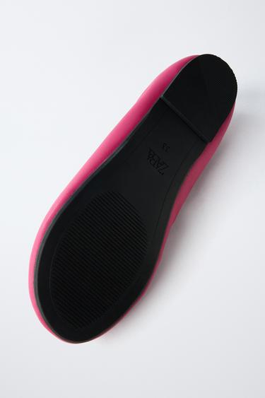 Zara BASIC BALLET FLATS - Magenta