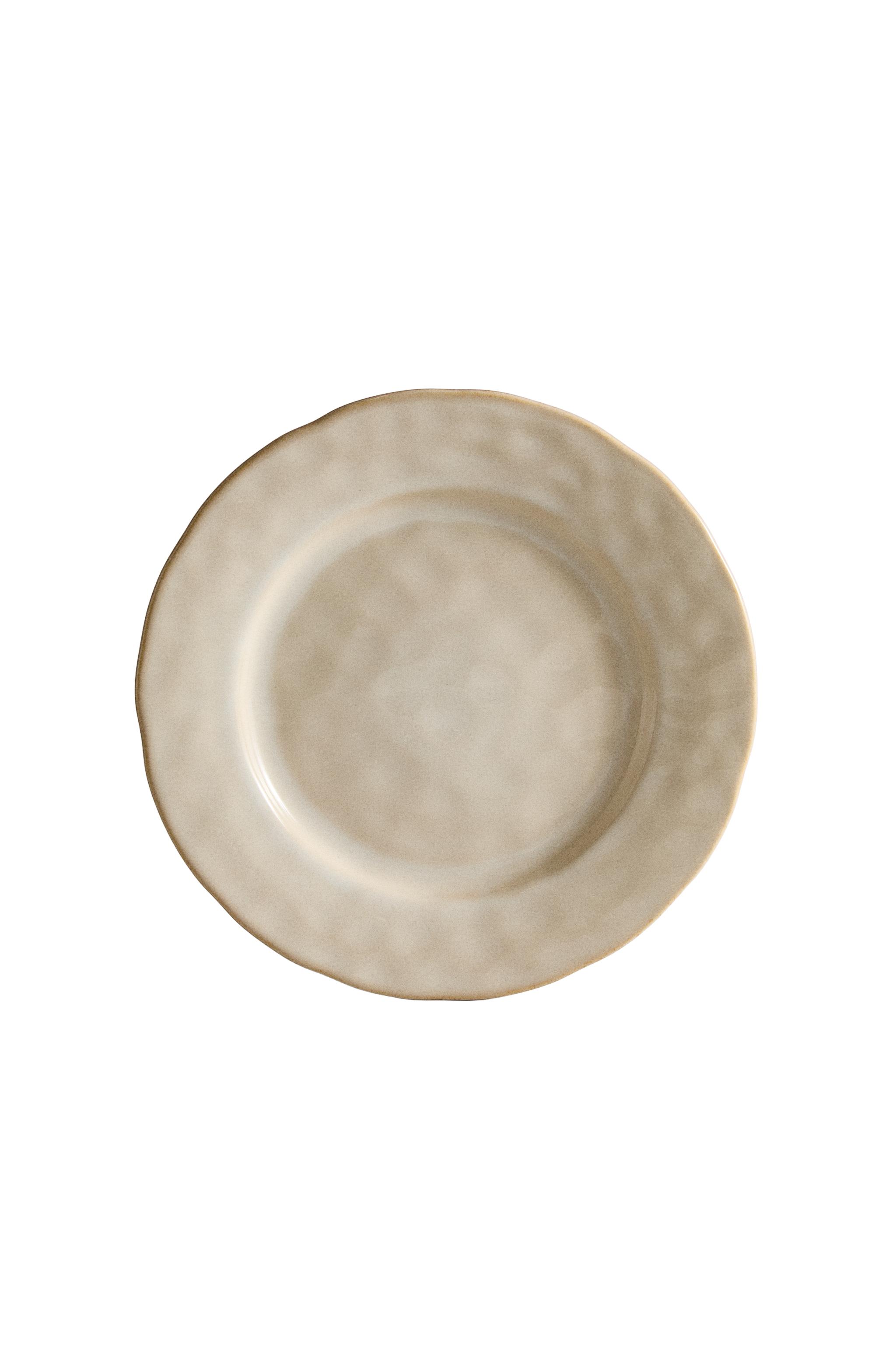 STONEWARE DINNER PLATE WITH IRREGULAR EDGE