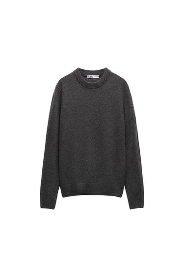 CASHMERE AND WOOL BLEND KNIT SWEATER