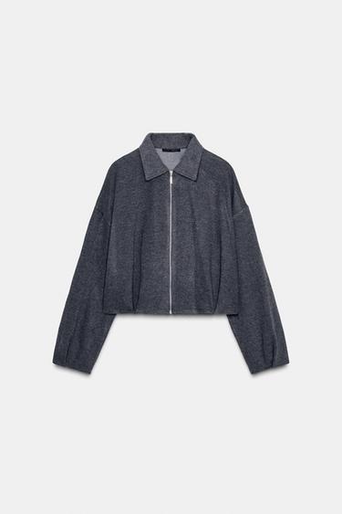 SOFT TWILL JACKET - Grey marl by Zara