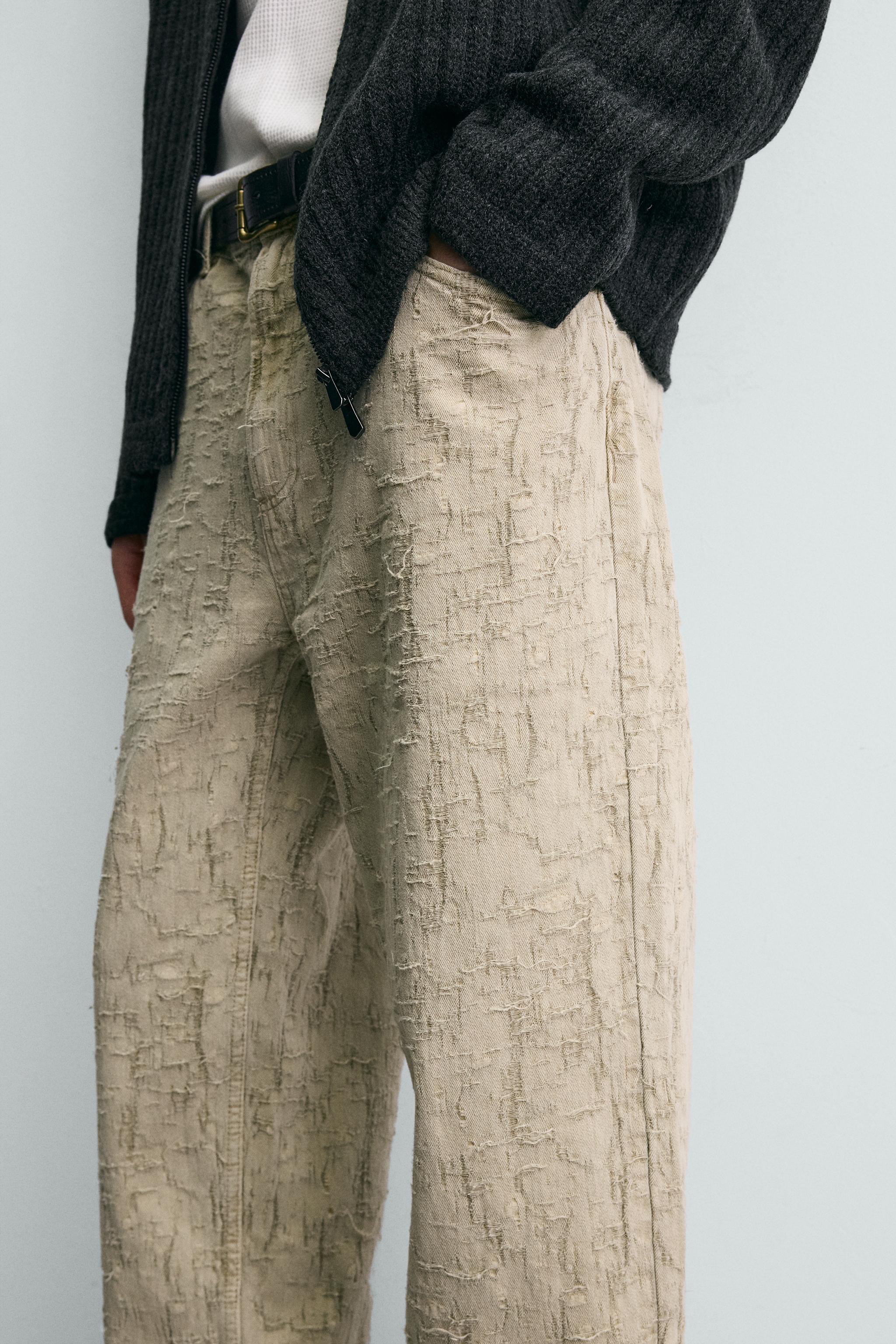 STRAIGHT FIT JACQUARD PANTS