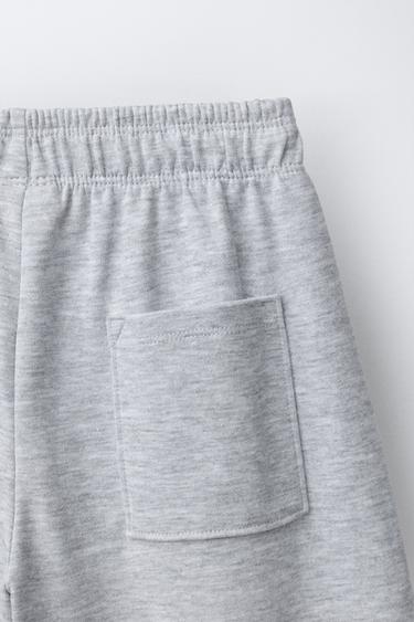 PANTALON À JAMBES LARGES INTERLOCK - Gris chiné de Zara - Image 3