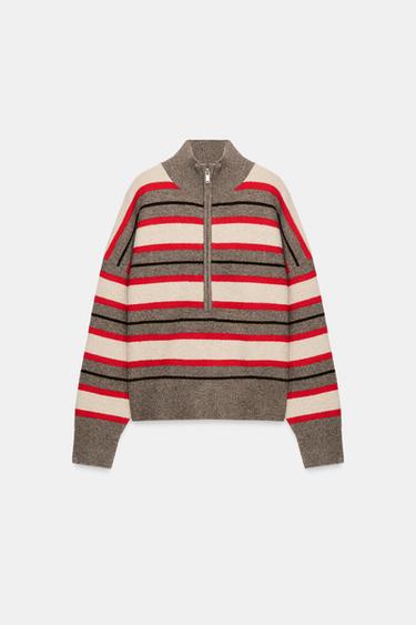 STRIPED HIGH NECK JUMPER - Multicoloured by Zara - Image 0
