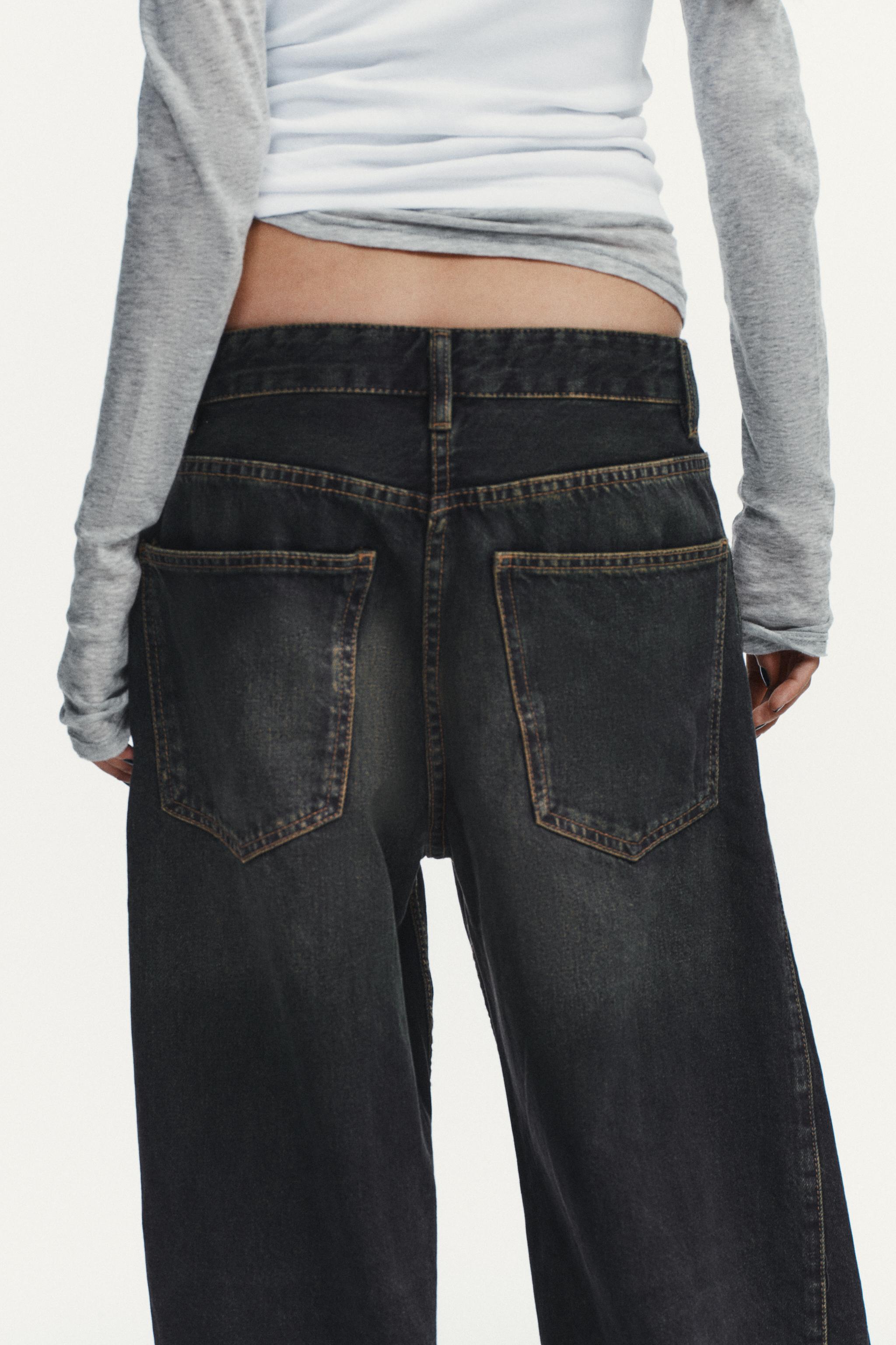 TRF OVERSIZE LOW RISE JEANS