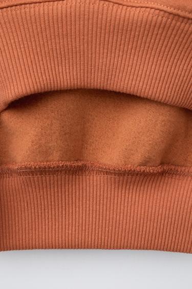 EMBROIDERED SLOGAN SWEATSHIRT - Brick by Zara - Image 3