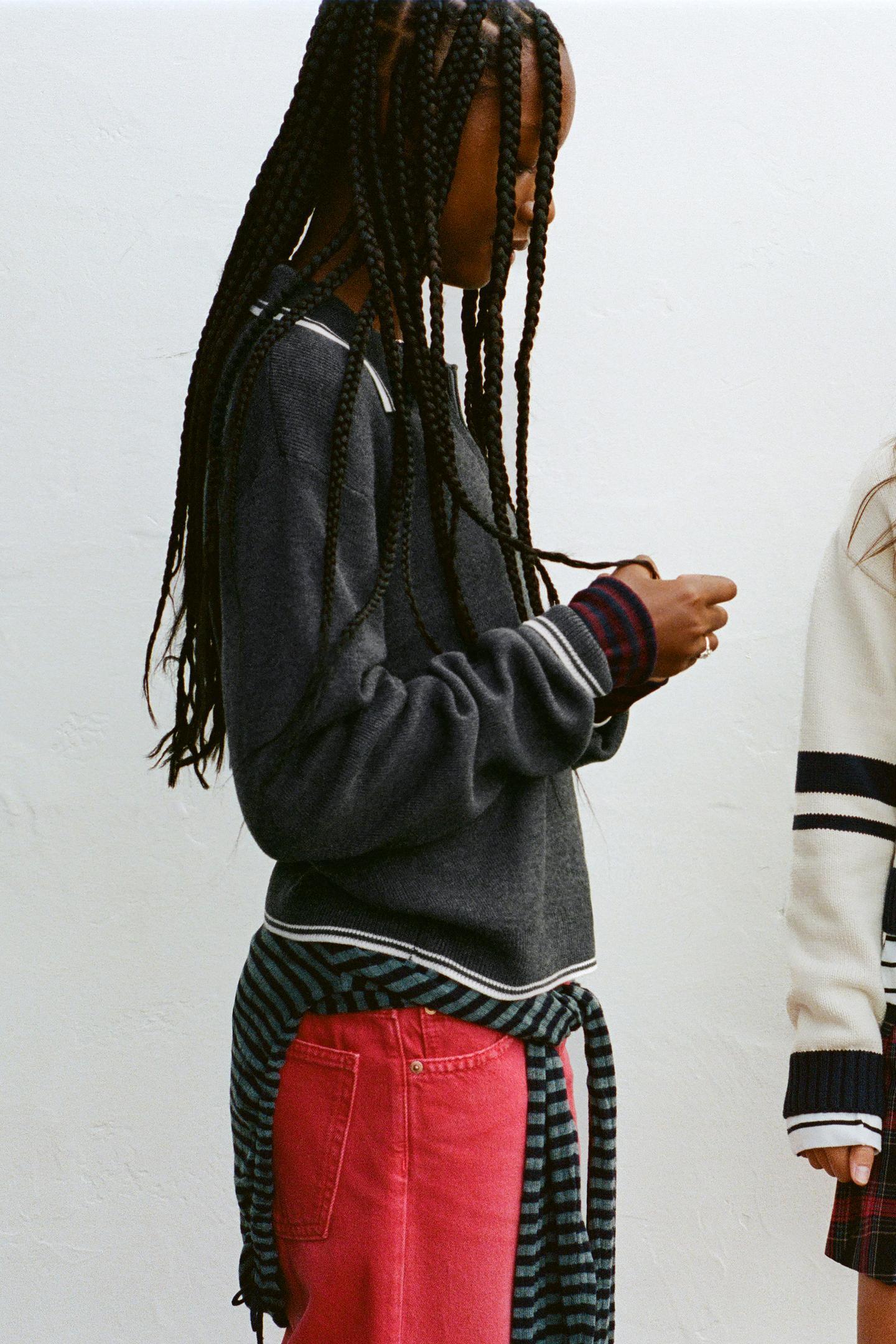 Свитер Zara Knit Zip-Up Jumper, цвет: Серый — фото 6