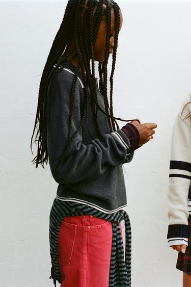 KNIT ZIP-UP JUMPER — Gray 2