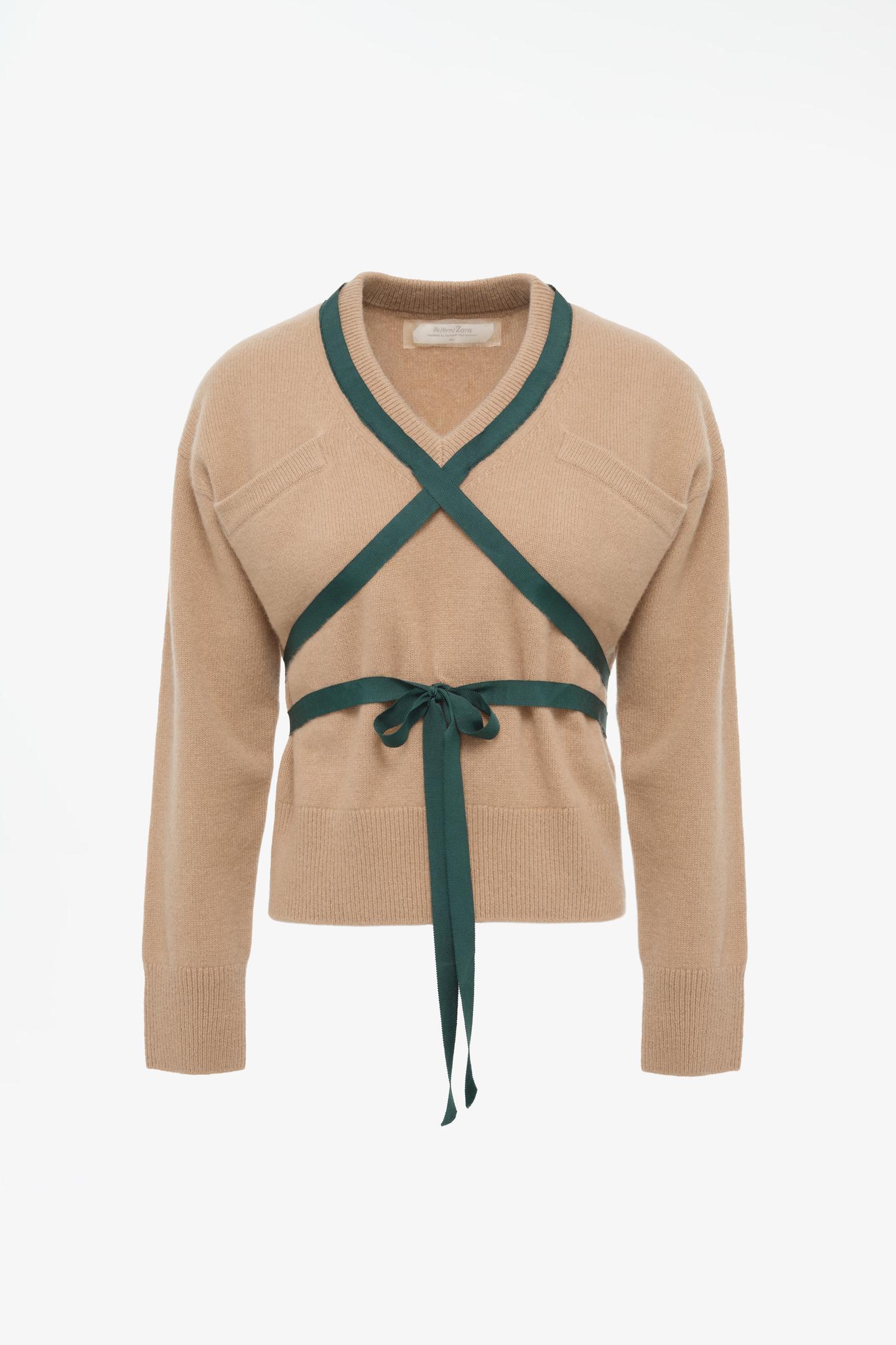 Мужской свитер Zara Limited Edition 100% Cashmere, цвет: Бежевый — фото 3
