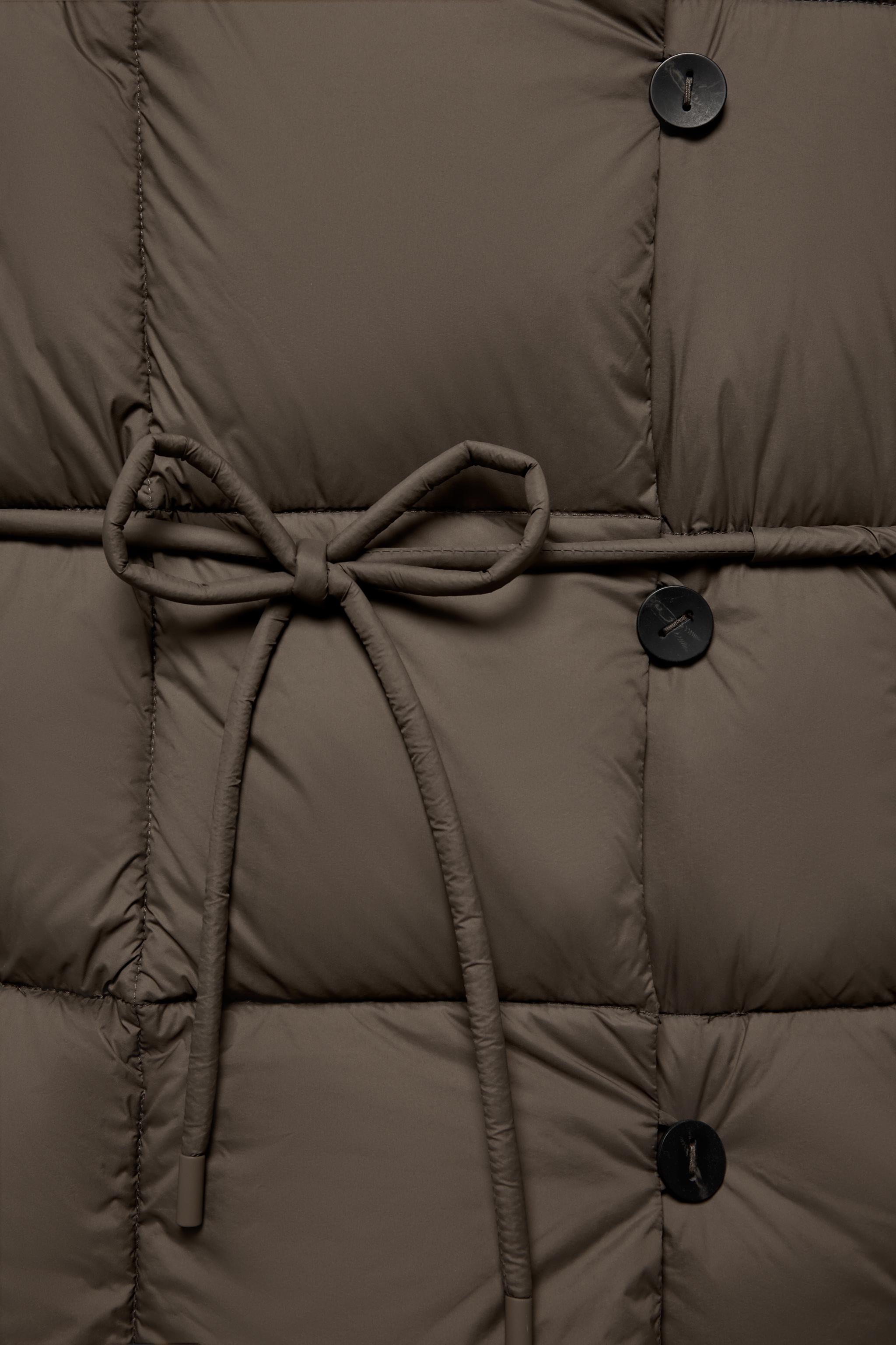 SHORT BELTED PUFFER COAT ZW COLLECTION