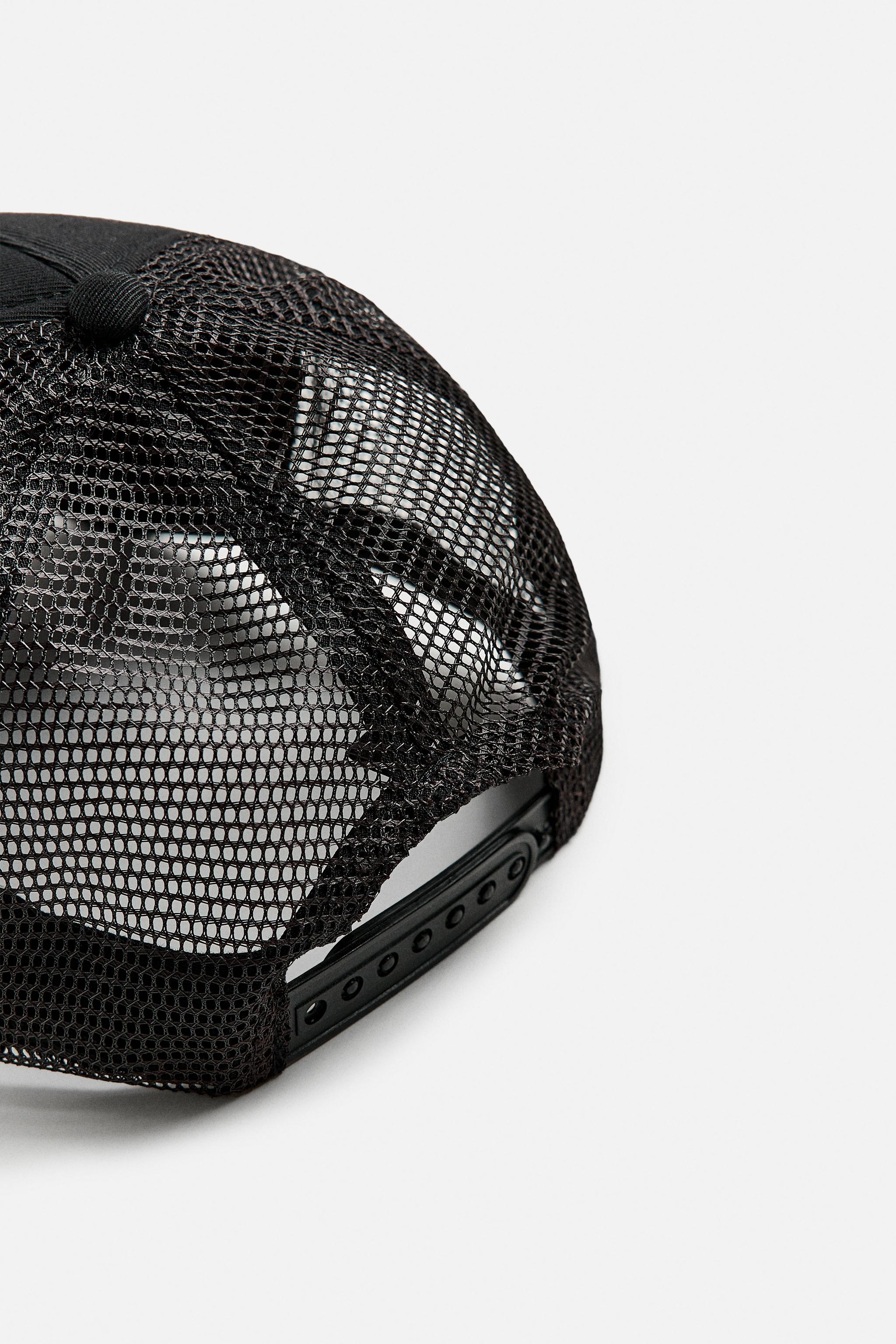 CONTRAST EMBROIDERED CAP - Black | ZARA United States