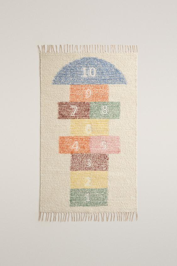 KIDS' HOPSCOTCH WOOL RUG - Light beige by Zara - Image 0