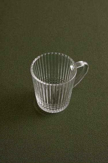 TASSE EN VERRE AVEC RELIEF GÉOMÉTRIQUE - Transparent de Zara - Image 5