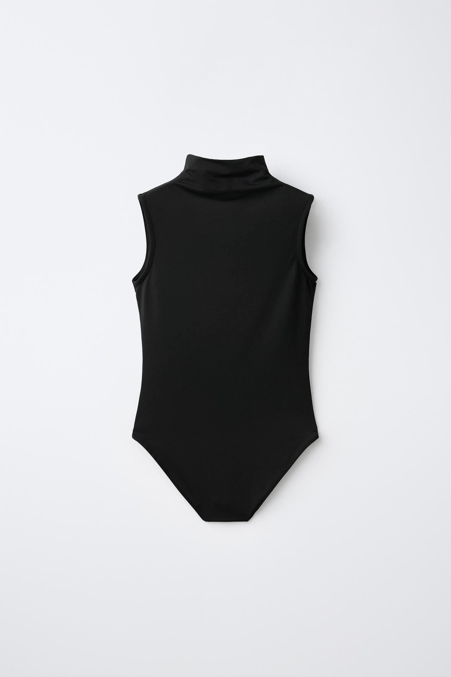 Боди Polyamide для детей, завязка на шее — Zara, цвет: Чёрный — фото 2