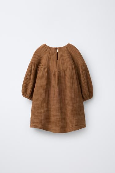 ROBE EN GAZE DE COTTON - Caramel de Zara - Image 1