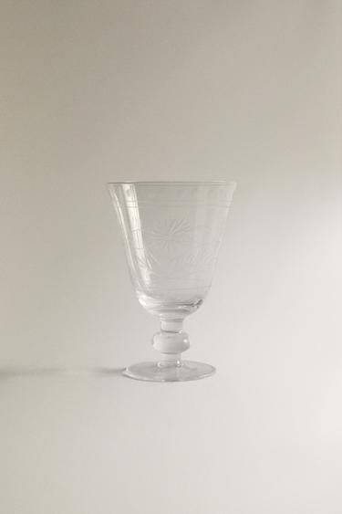 TAÇA DE VIDRO LAPIDADA - 990 da Zara - Imagem 0