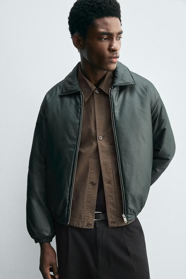 TECHNICAL QUILTED JACKET - Dark green by Zara - Image 4