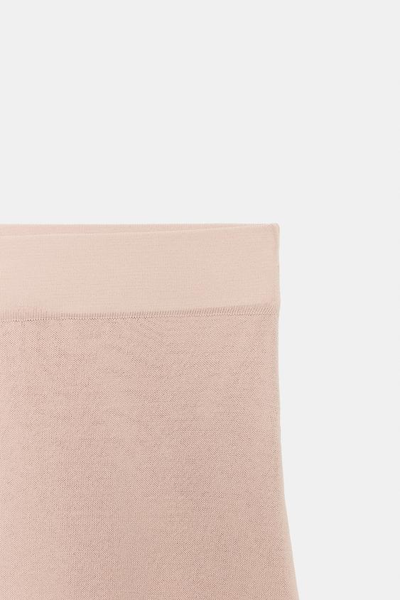 JUPE MI-LONGUE EN MAILLE - rose poudré de Zara - Image 4
