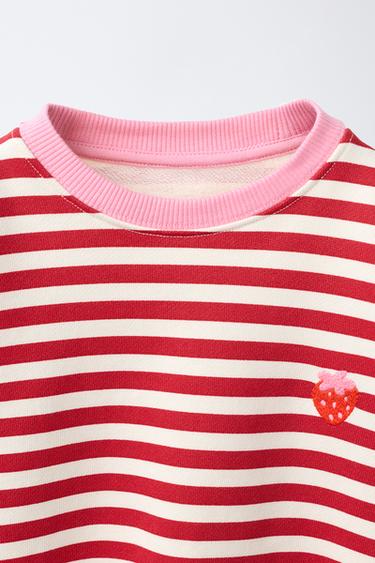 STRIPED STRAWBERRY EMBROIDERED SWEATSHIRT - Multicoloured by Zara