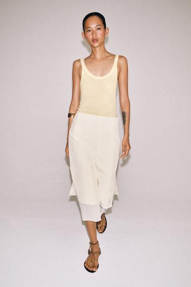 CAMISETA TIRANTES FLUIDA - Amarillo de Zara