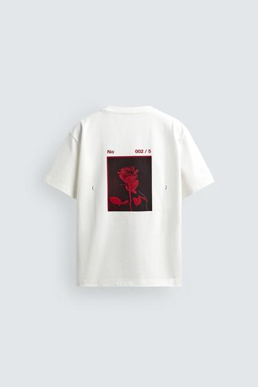 FLORAL PRINT T-SHIRT - White by Zara - Image 7