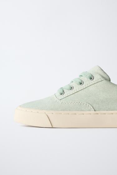 COTTON PLIMSOLLS - Green by Zara - Image 3
