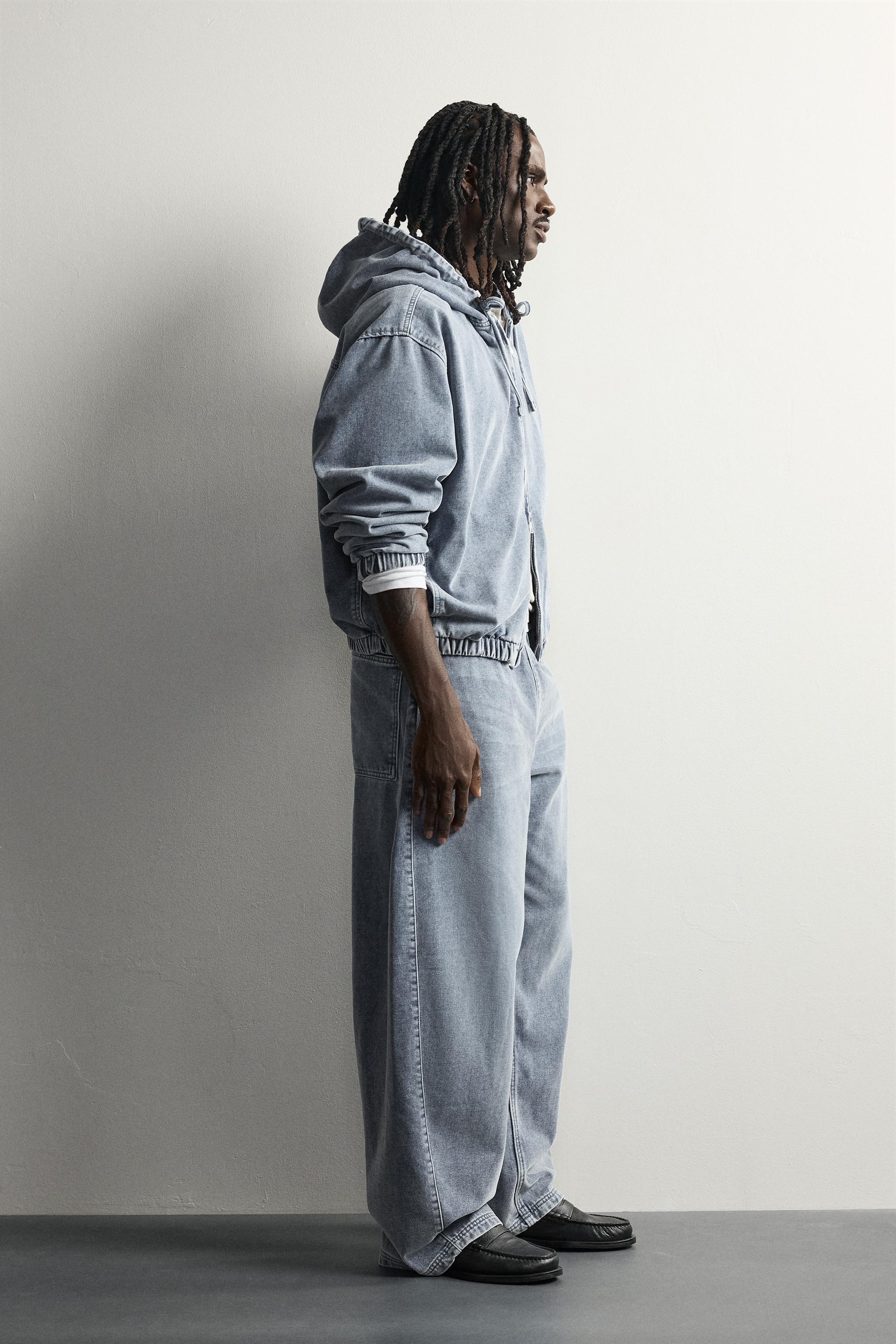 PLUSH DENIM HOODIE JACKET - thumbnail 4
