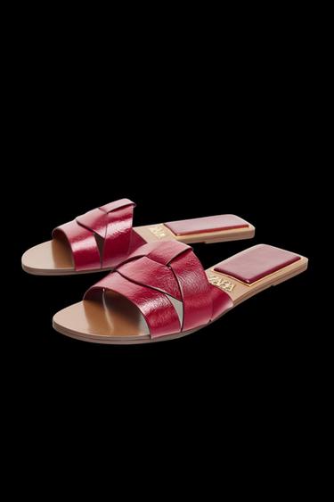 PALA PIEL CRUZADA - Rojo Burdeos de Zara