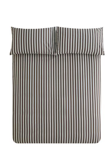 (300 THREAD COUNT) PERCALE STRIPE DUVET COVER - Blue by Zara