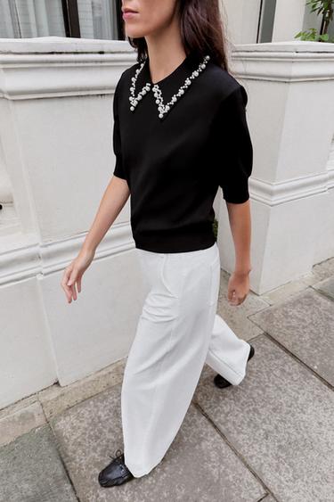 PEARL KNIT POLO — Black 2