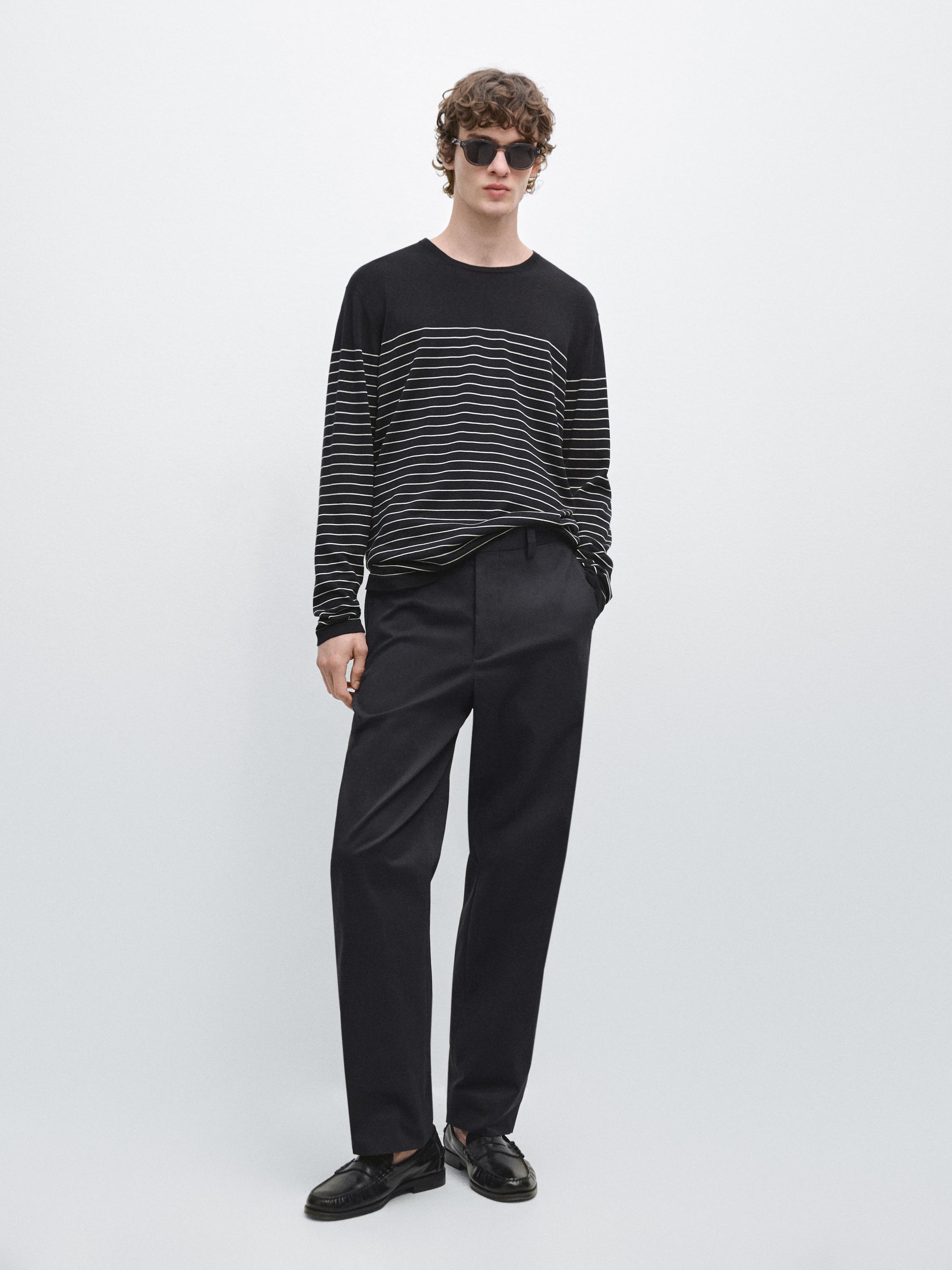 Tailored fit barrel trousers — Blue