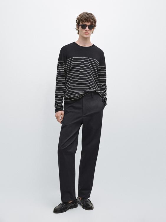 Tailored barrel fit trousers