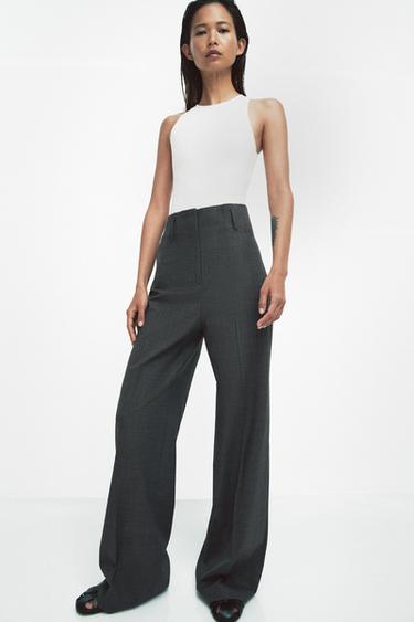 POLYAMIDE HALTER BODYSUIT - Oyster-white by Zara