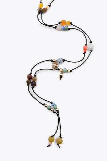 COLLIER LACET MULTIPOSITION FANTAISIE - Noir de Zara - Image 4