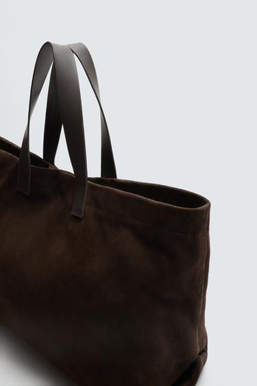 LIMITED EDITION LEATHER TOTE BAG - Brown by Zara - Image 2