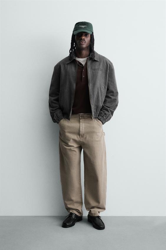 CAZADORA EFECTO ANTE LAVADO - Gris claro de Zara - Imagen 0