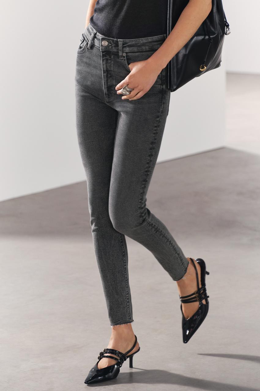 HIGH-RISE SKINNY SCULPT TRF JEANS - Navy blue