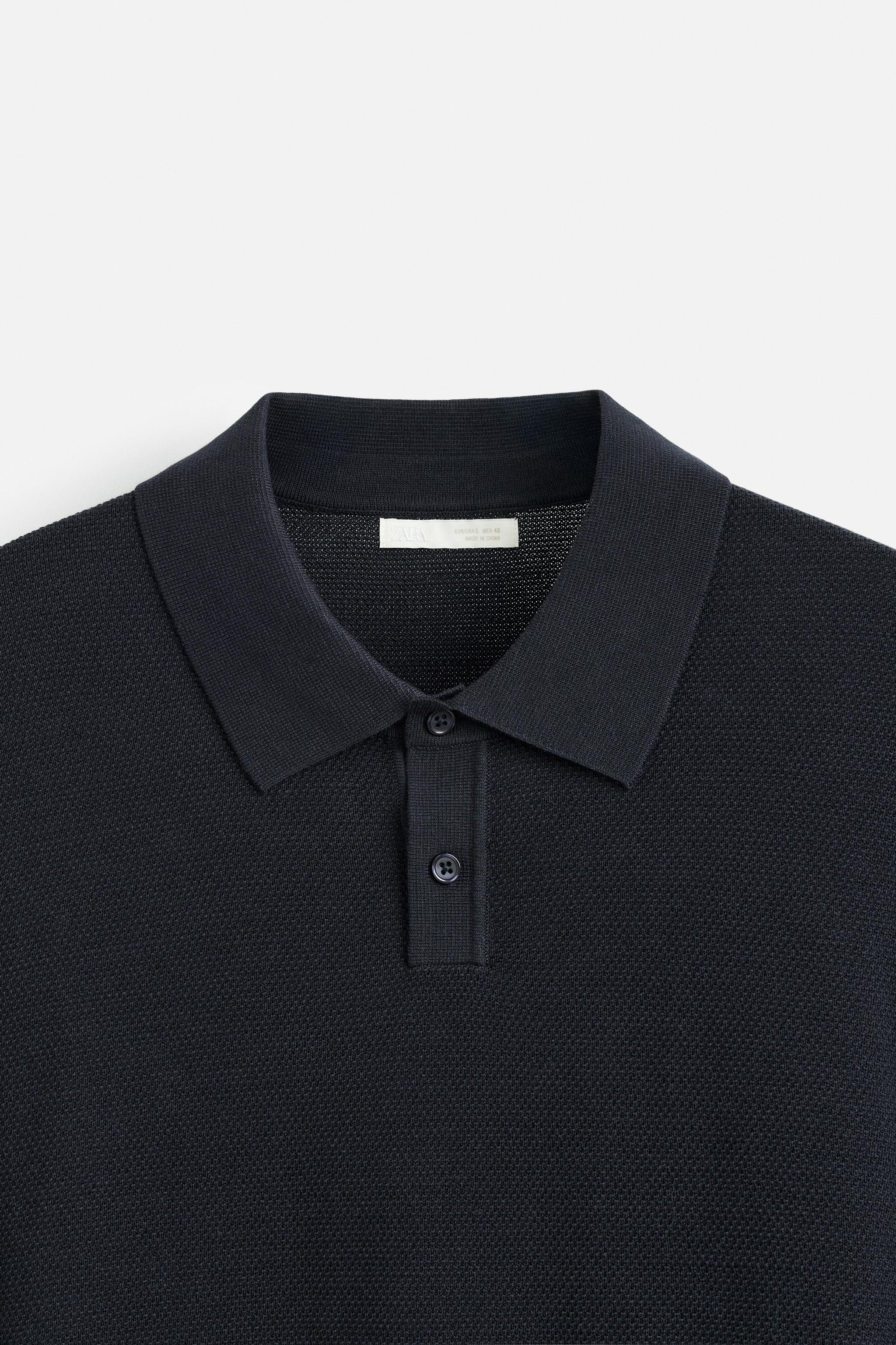 PIQUÉ TEXTURED POLO SHIRT - Ecru | ZARA United States
